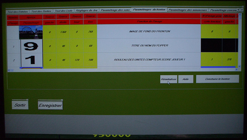 configuration fronton